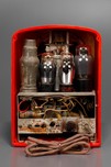 Great Bright Red Emerson AU-190 ’Tombstone’ Catalin Radio - Rare
